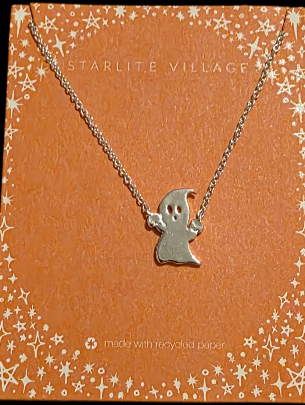Ghost Pendant Necklace -